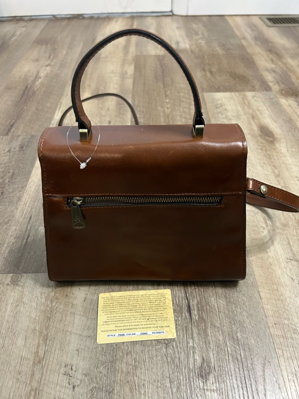 NWOT PATRICIA NASH Leather Carisbrooke Satchel With Twist Lock Closure Bag - Picture 7 of 7